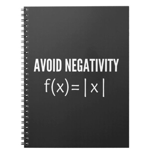 avoid negativity math equation notitieboek (Voorkant)