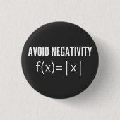 avoid negativity math equation ronde button 3,2 cm (Voorkant)