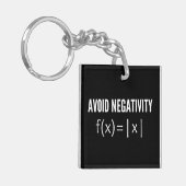 avoid negativity math equation sleutelhanger (Voorkant Links)