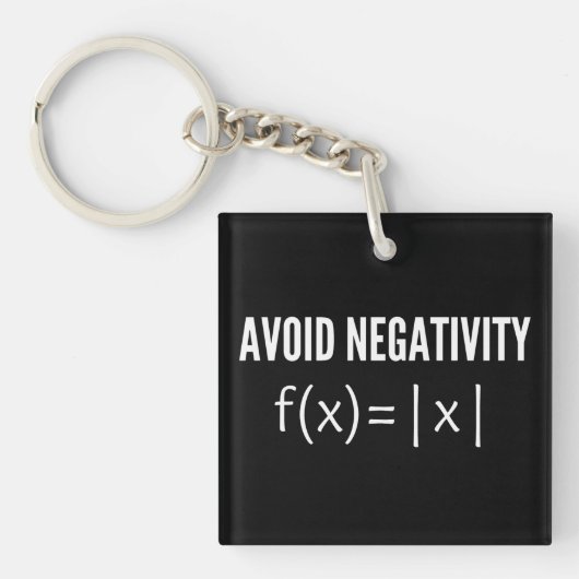 avoid negativity math equation sleutelhanger (Voorkant)