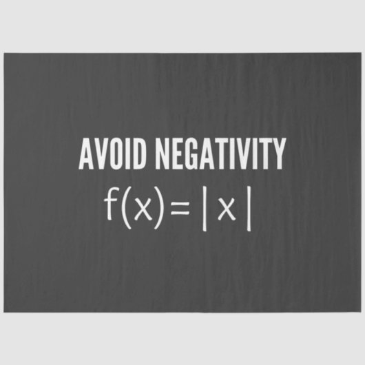 avoid negativity math equation tissuepapier (Voorkant)