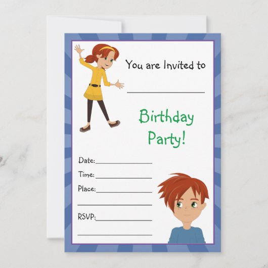 Avoir grandi avec Abbey et Sam Invitations (Devant)