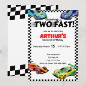 Avoir grandi DEUX FAST anniversaire invitation (Devant / Derrière)