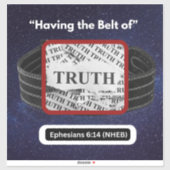 Avoir la ceinture de vérité - Sticker en vinyle (Feuille)