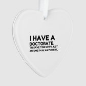 AVOIR UN DOCTORAT (devant)