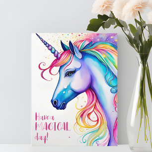 Avoir une carte postale Whimsical Unicorn Magique 