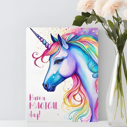 Avoir une carte postale Whimsical Unicorn Magique 