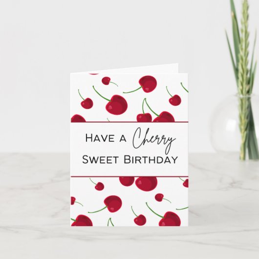 Avoir une Cherry Sweet Anniversaire - Carte de jeu (Devant)