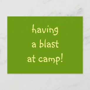avoir une explosion au camp ! carte postale