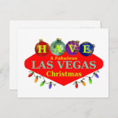 AVOIR Une Fabuleuse Carte postale de Noël à Las Ve (Devant / Derrière)