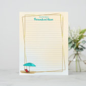 Avoir une plage d'un jour feuille de papier (Debout devant)