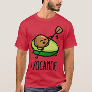 Avokano grappige kano kanoën avocado pun peddelen t-shirt