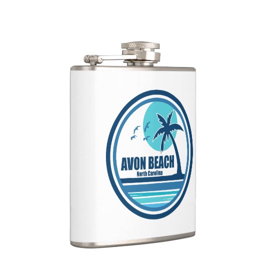 Avon Beach North Carolina Palm Tree Vogels Heupfles (Rechts)