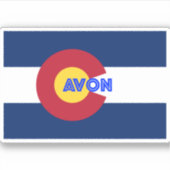 Avon CO Flag Sticker (Voorkant)