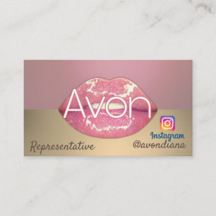 Avon Instagram logo roze en goudesthetisch Visitekaartje