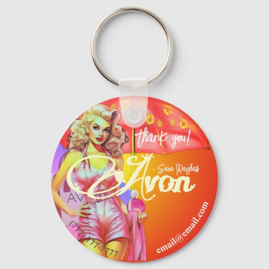 Avon Party Dank u Sleutelhanger (Voorkant)