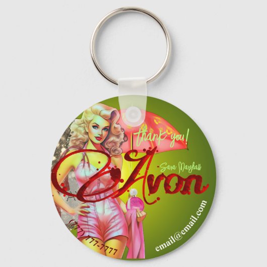 Avon Party Dank u Sleutelhanger (Voorkant)