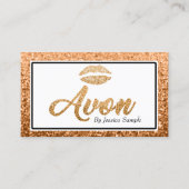 Avon Roos Gold Beauty Lips Visitekaartje (Voorkant)