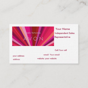 Avon Sales Representative Visitekaartje