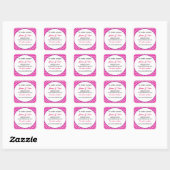Avon Verkoopbrochure Stickers, roze Chevron Vierkante Sticker (Vel)
