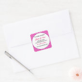 Avon Verkoopbrochure Stickers, roze Chevron Vierkante Sticker (Envelop)