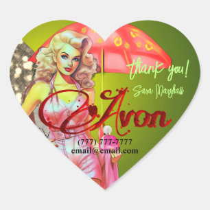 Avon vertegenwoordiger Dank u Hart Sticker