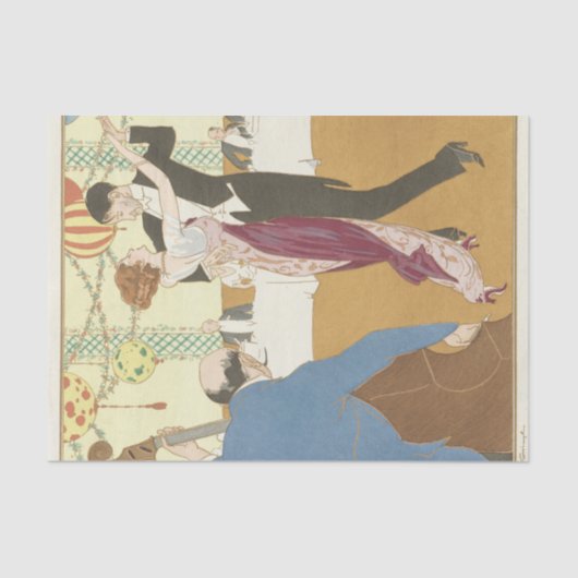 Avond 1914 door Ludwik Strimpl Tissuepapier (Voorkant)