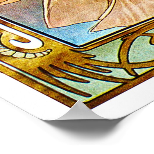 Avond, Alphonse Mucha Poster (Hoek)