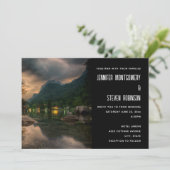 Avond-berg-foto van het meer kaart (Staand voorkant)