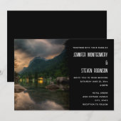 Avond-berg-foto van het meer kaart (Voorkant / Achterkant)