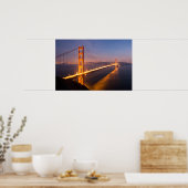 Avond bij de Golden Gate Bridge Poster (Keuken)