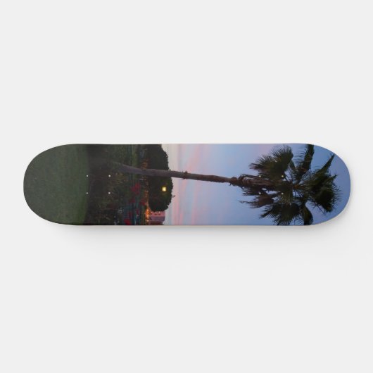 Avond bij het Palm Tree skateboard (Horizontaal)