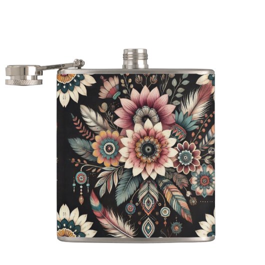 Avond Boho Blooms Heupfles (Geopend)