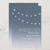 Avond buitenbruiloft - reeks lichten kaart (Voorkant / Achterkant)