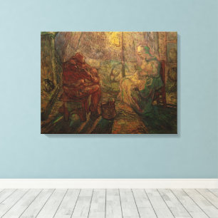Avond - De Waakzaamheid door Vincent van Gogh Canvas Afdruk
