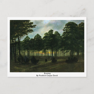 Avond door Friedrich Caspar David Briefkaart