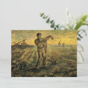 Avond - Einde van de Dag door Vincent van Gogh Kaart