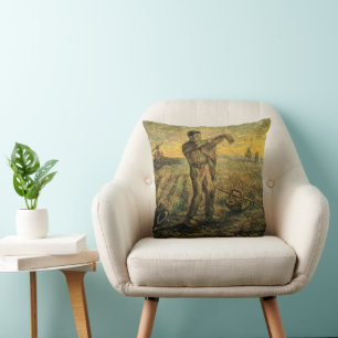 Avond - Einde van de Dag door Vincent van Gogh Kussen