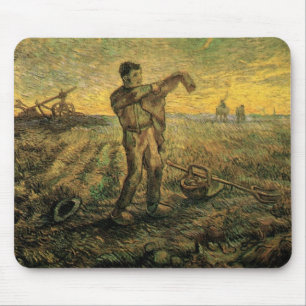 Avond - Einde van de Dag door Vincent van Gogh Muismat