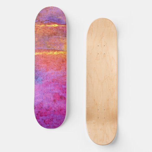 Avond Emotie Expressief Abstract Skateboard (Voorkant)