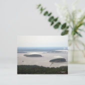 Avond Fog op het Briefkaart van de Bar Harbor Isla (Staand voorkant)