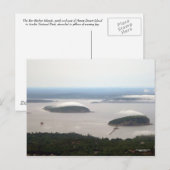 Avond Fog op het Briefkaart van de Bar Harbor Isla (Voorkant / Achterkant)