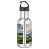 Avond in de Charleston Harbour Water Bottle Waterfles (Achterkant)