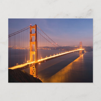 Avond in het Golden Gate Bridge briefkaart