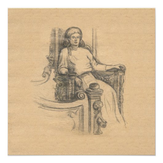 Avond in het oude huis perfect poster (Voorkant)