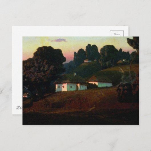 Avond in Oekraïne Briefkaart (Voorkant / Achterkant)