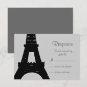 Avond in Parijs RSVP Kaartje (Voorkant / Achterkant)