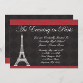 Avond in Parijs Thema Prom Uitnodigingen (Voorkant / Achterkant)