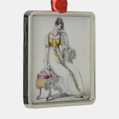 Avond jurk of bruiloft, mode bord van metalen ornament (Rechts)