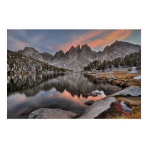 Avond Kearsarge Pinnacles Reflecties Perfect Poster